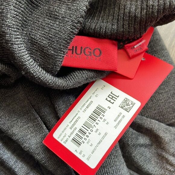 Hugo Boss San Antonio Wool-Blend Sweatshirt-GREY-Medium - Picture 2 of 2